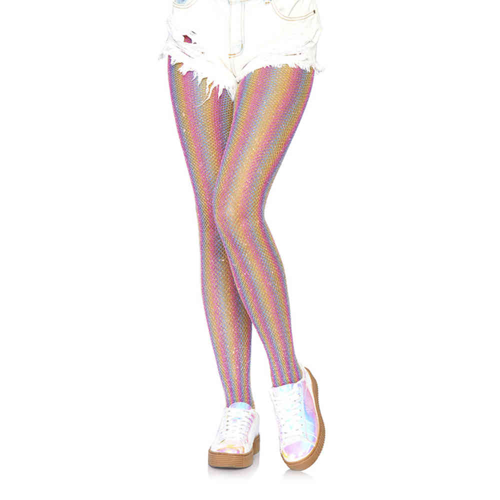 Leg Avenue - Lurex Rainbow Collants résille - Arc En Ciel
